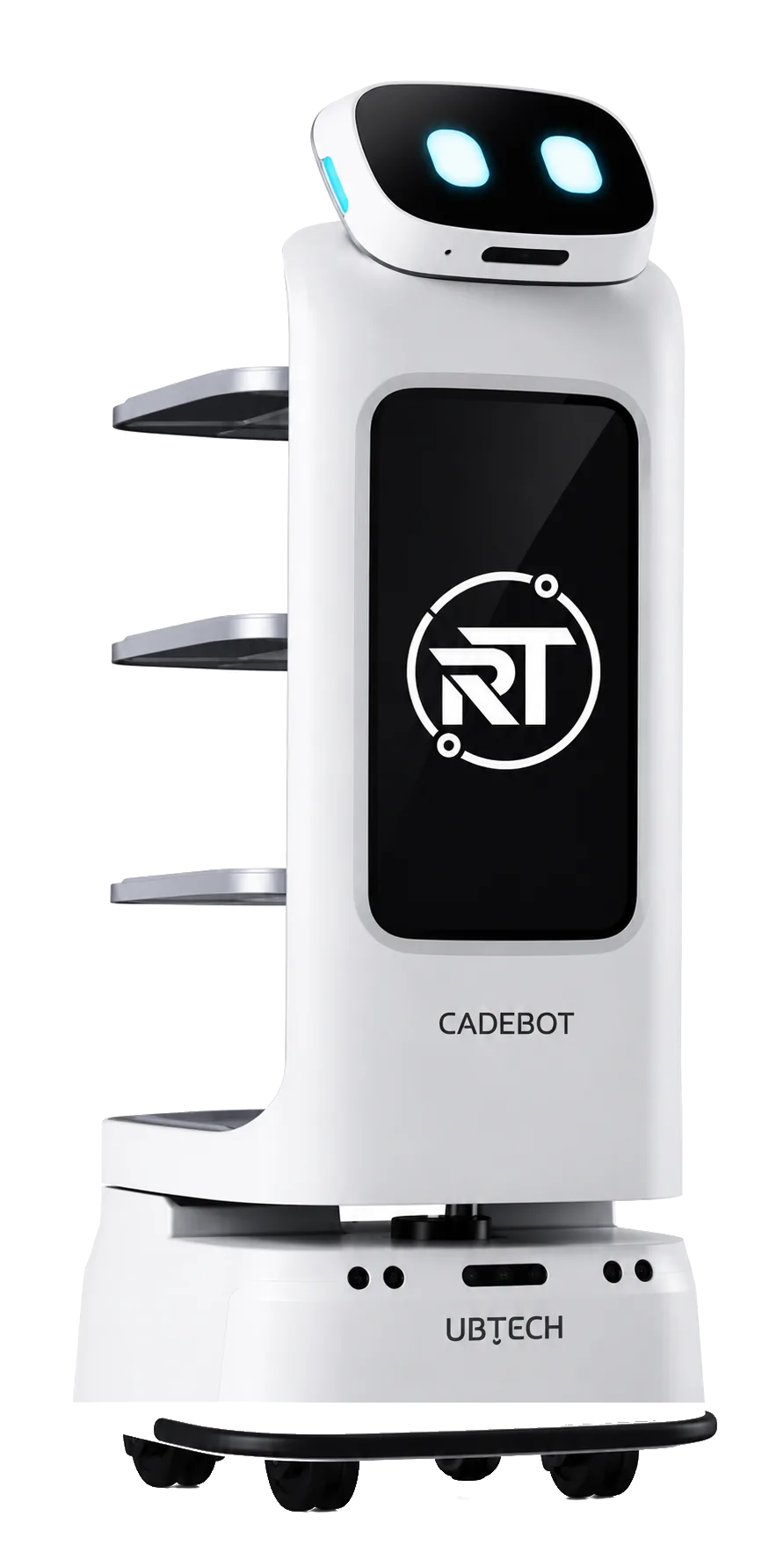 Servierroboter mit drei Tabletts