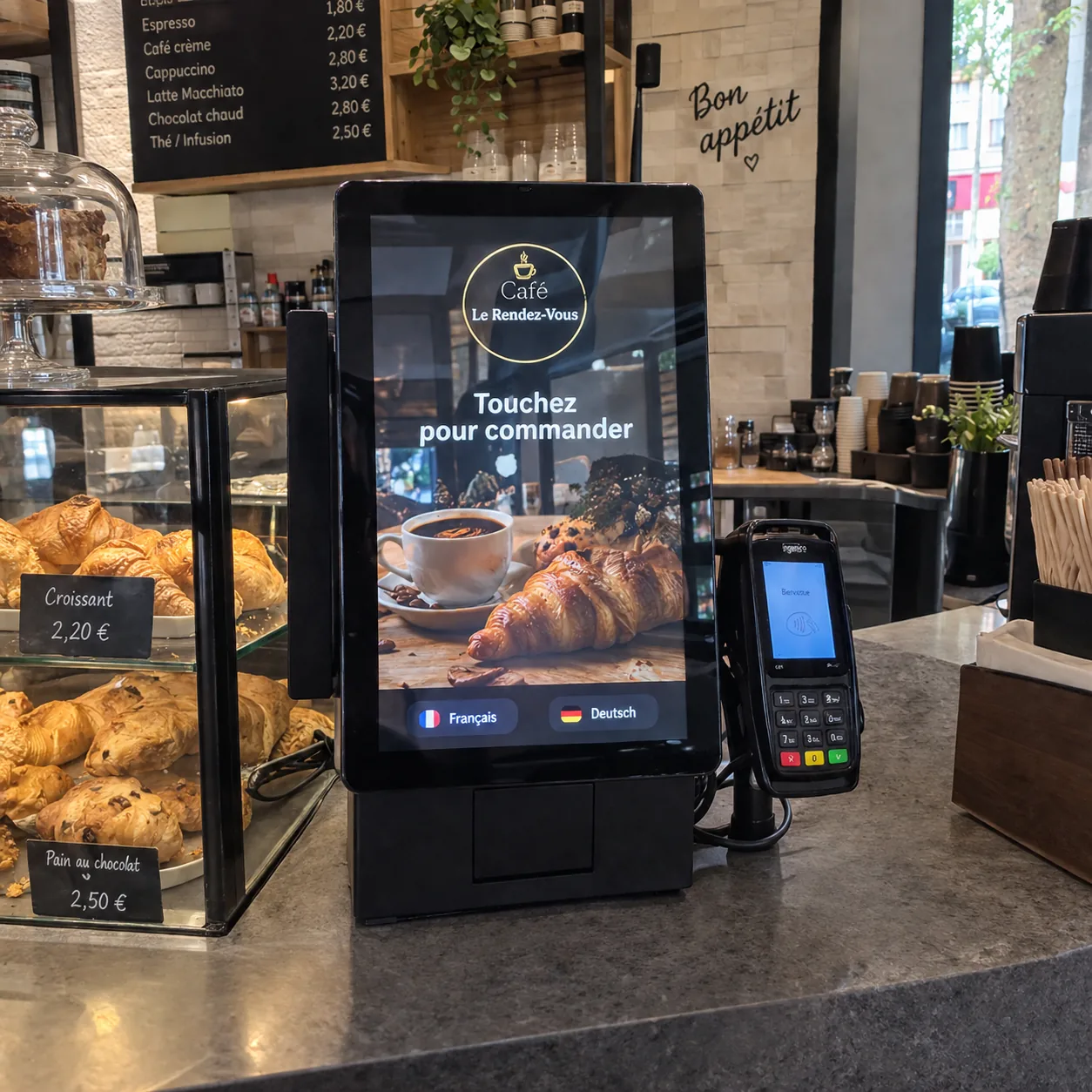 Thekenkiosk im Café