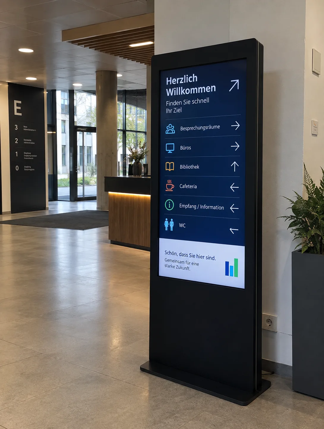 Informationsstele im Foyer